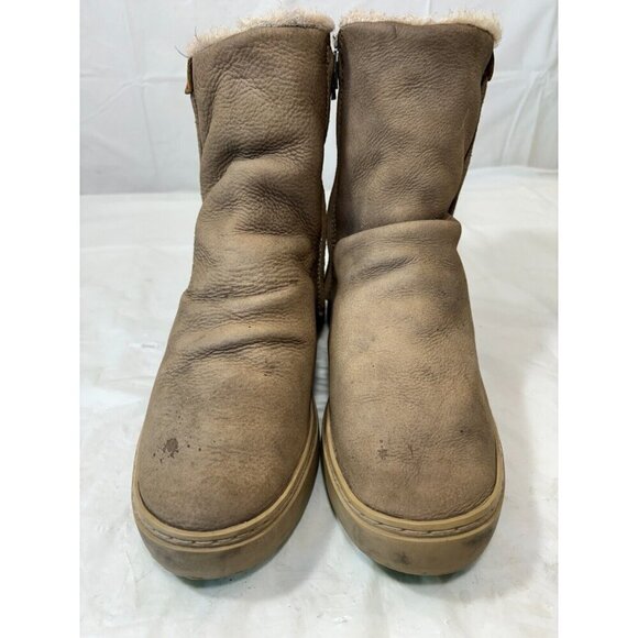 Santorisan Meraki Jockey Tan Leather Shearling Style Boots Women's Size 6-6.5US - Picture 5 of 13